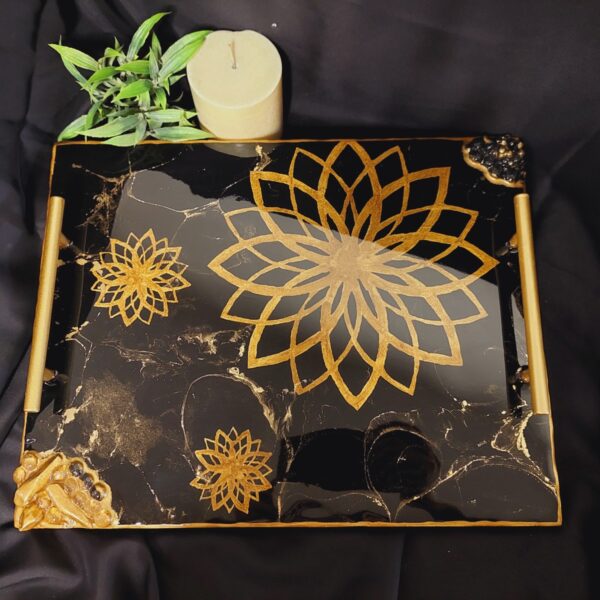 Mystic Floral Resin Tray
