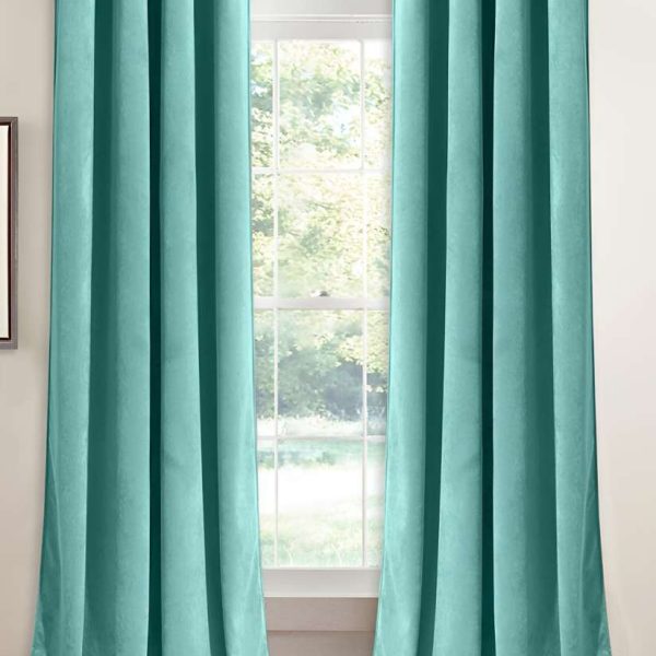 Premium Sea Green Velvet Curtains